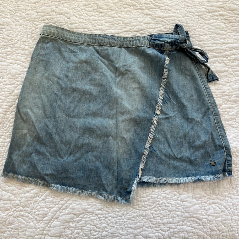 Roxy Wrap Denim Skirt